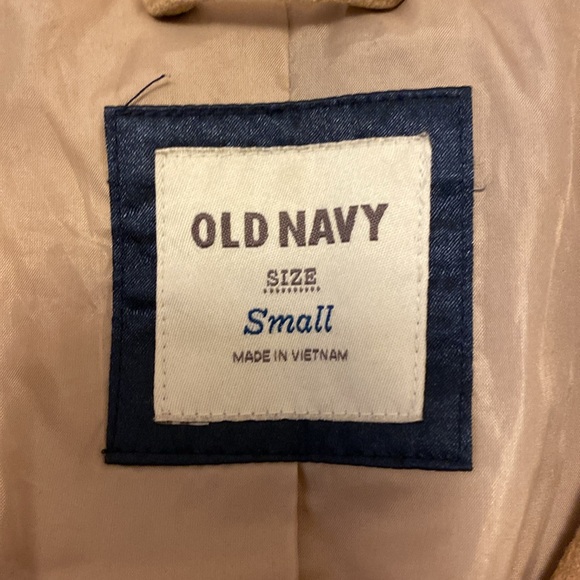 Old Navy Tan Pea Coat with Wide Lapel and Medium Length | Size Small - Picture 5 of 8